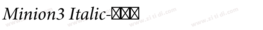 Minion3 Italic字体转换
